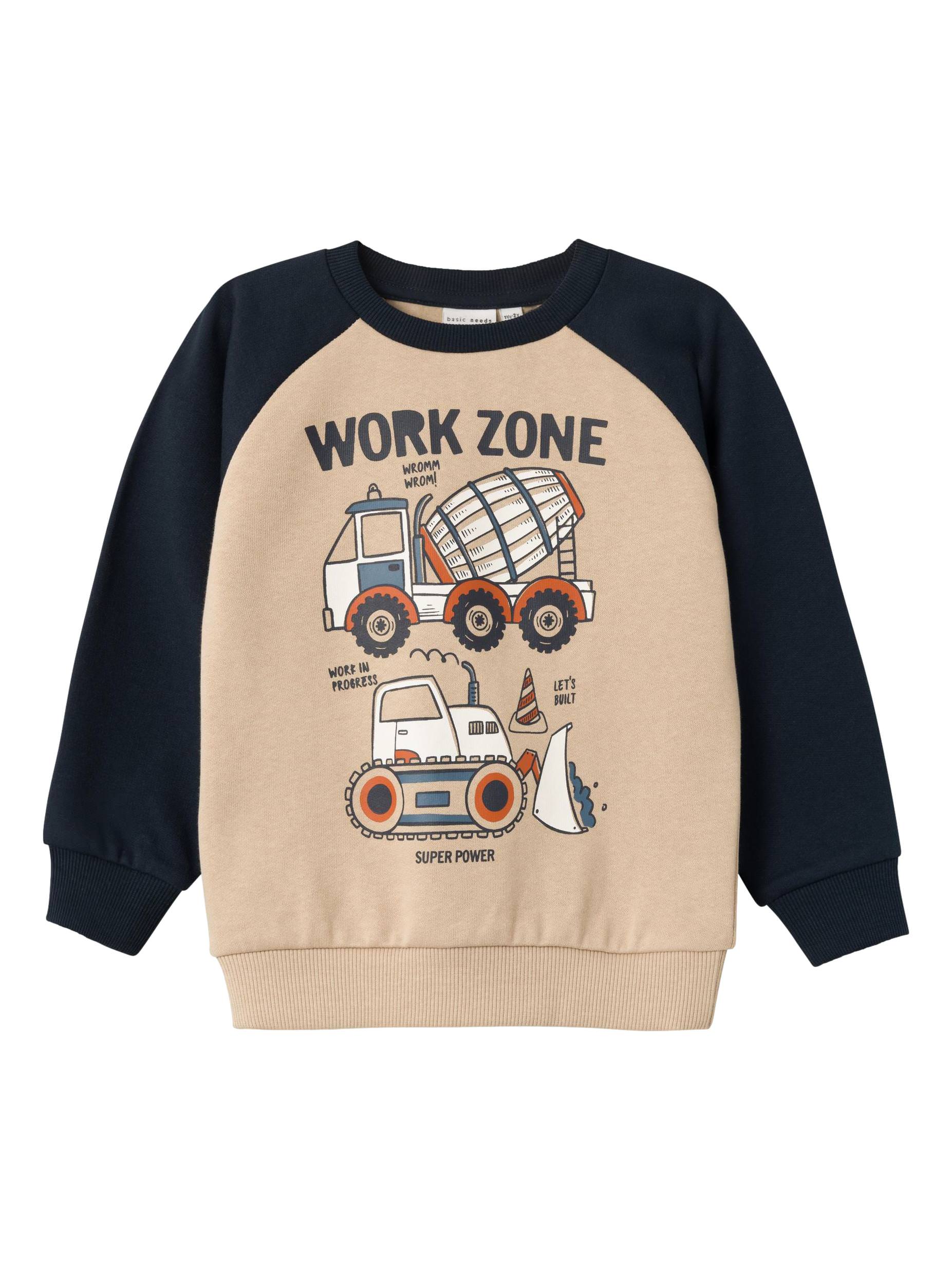 NAME IT Nkmvildar Ls Sweat Box Bru – Maglia Di Tuta Per Bambini E Ragazzi – Girocollo, Stampa - 4