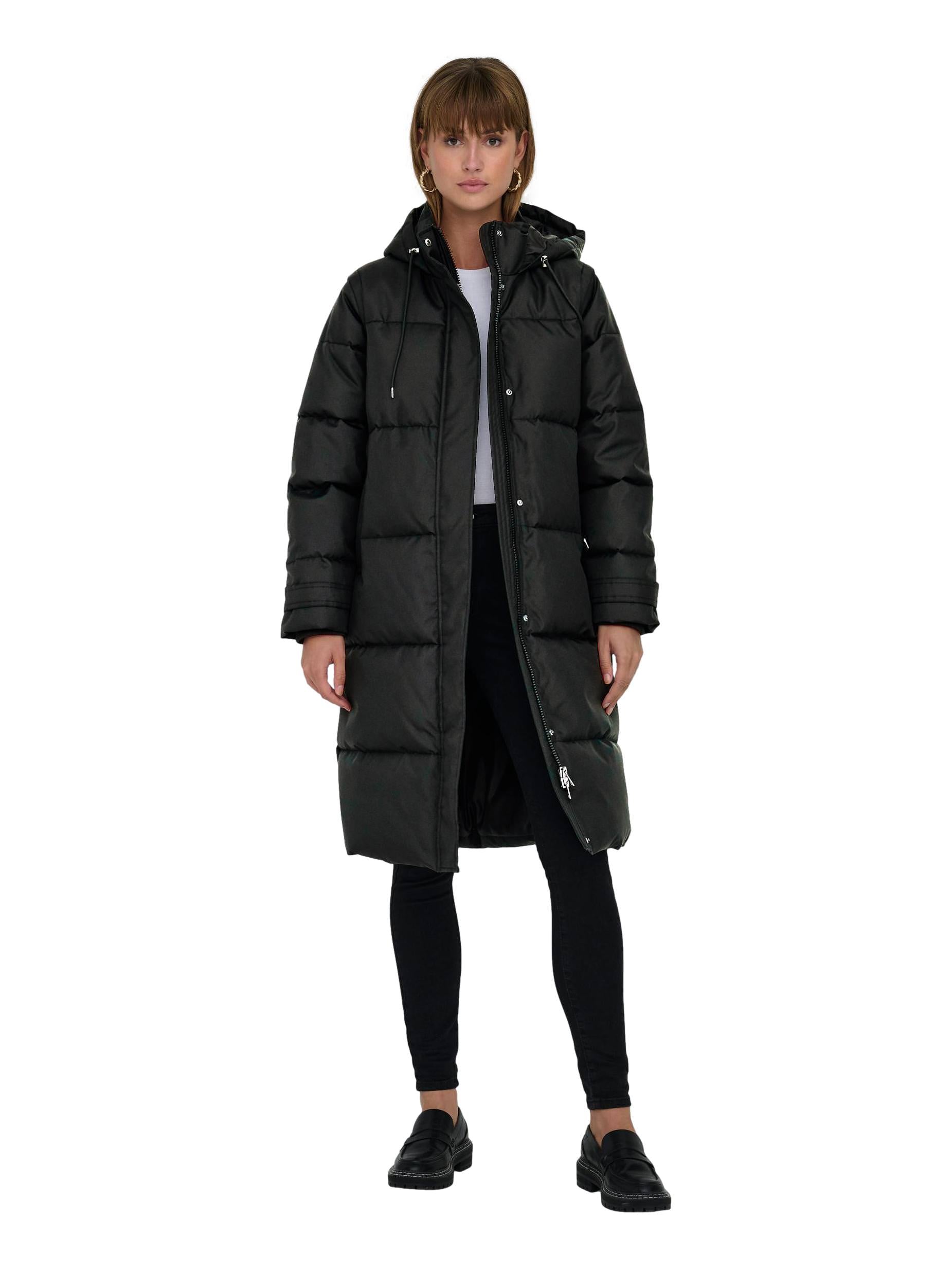 ONLY Piumino Lungo ONLNEWELLAN - Cappotto Trapuntato Invernale Con Cappuccio, Fodera E Imbottitura In 100% Poliestere Riciclato