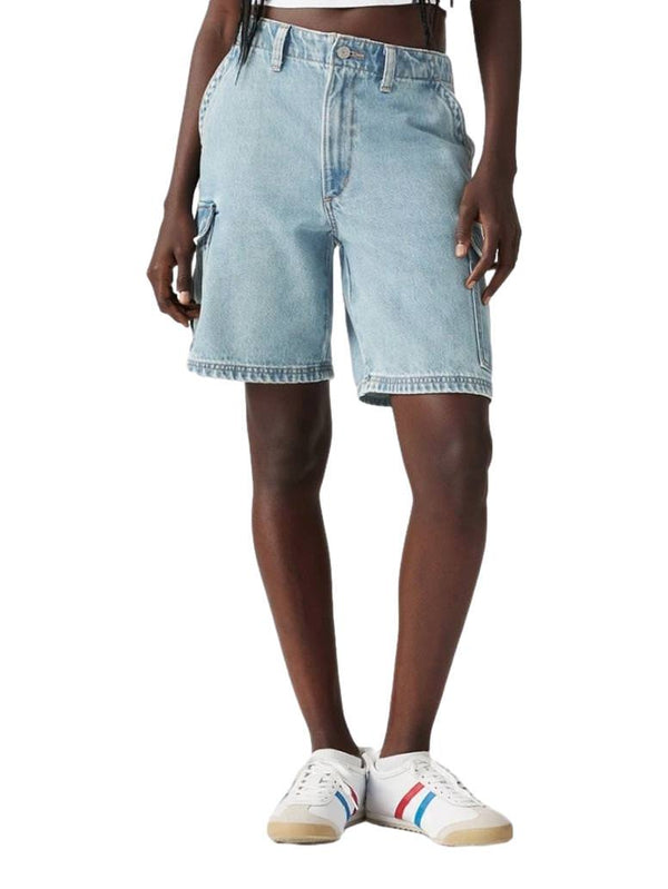 ΓΥΝΑΙΚΕΙΟ JEAN SHORTS CARGO LEVI'S BAGGY MEDIUM WASH