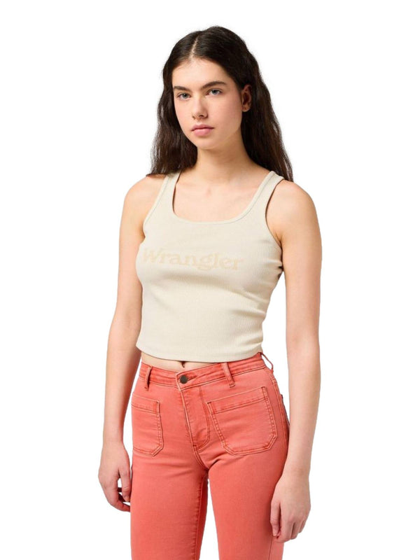 ΓΥΝΑΙΚΕΙΟ ΑΜΑΝΙΚΟ TOP WRANGLER LOGO TANK STONE