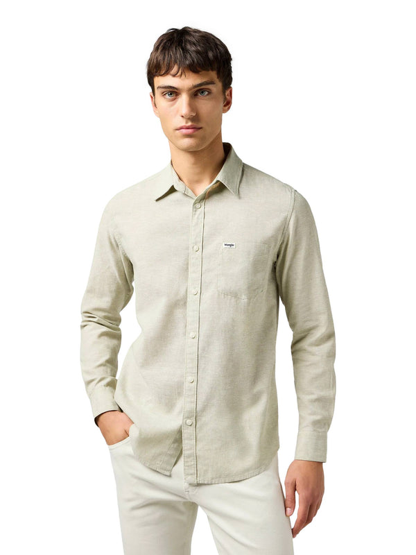 ΑΝΔΡΙΚΟ ΛΙΝΟ ΠΟΥΚΑΜΙΣΟ WRANGLER 1 PKT SHIRT