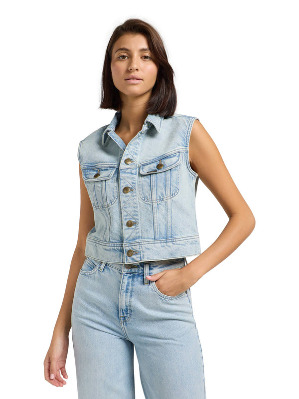 ΓΥΝΑΙΚΕΙΟ ΑΜΑΝΙΚΟ JACKET LEE CROPPED RIDER VEST