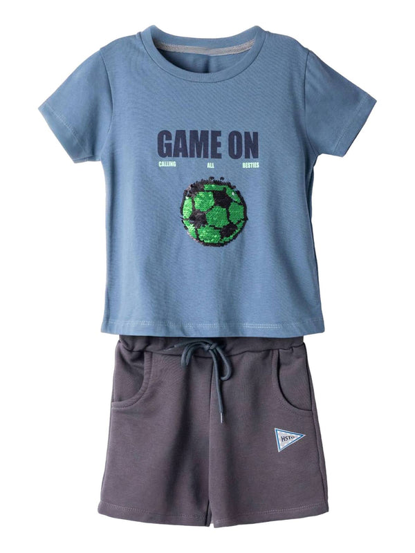 ΠΑΙΔΙΚΟ ΣΕΤ ΒΕΡΜΟΥΔΑΣ HASHTAG "GAME ON"