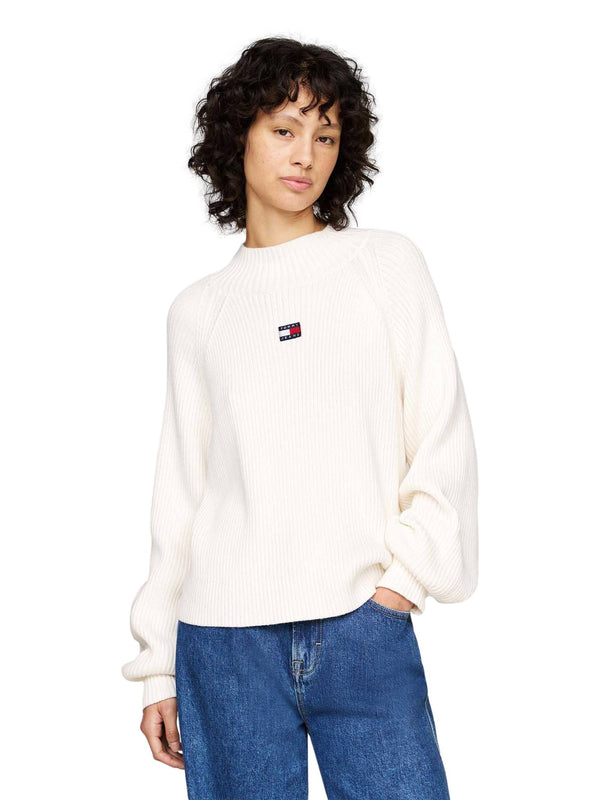 ΓΥΝΑΙΚΕΙΟ ΠΟΥΛΟΒΕΡ ΖΙΒΑΓΚΟ ΤΟΜΜΥ JEANS TJW BADGE MOCKNECK SWEATER