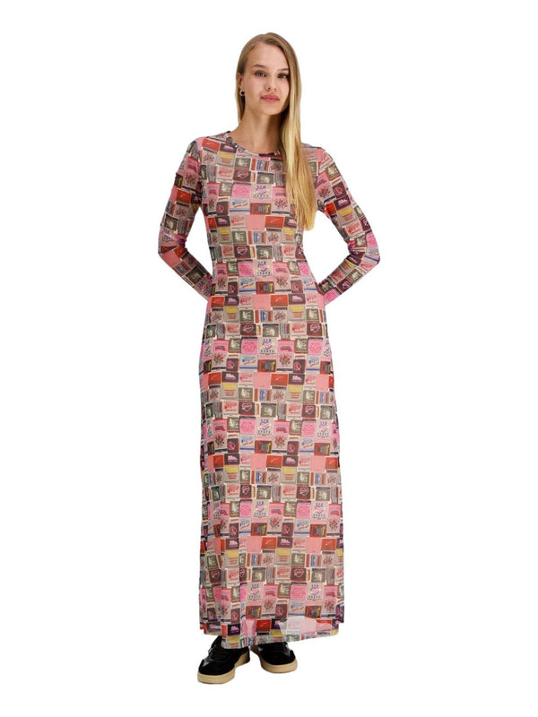 ΓΥΝΑΙΚΕΙΟ ΦΟΡΕΜΑ TOMMY JEANS AOP MESH MIDI DRESS EXRT