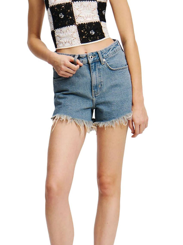 ΓΥΝΑΙΚΕΙΟ JEAN SHORTS KARL LAGERFELD JEANS FRAYED DENIM