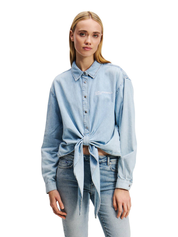 ΓΥΝΑΙΚΕΙΟ JEAN ΠΟΥΚΑΜΙΣΟ KARL LAGERFELD JEANS DENIM WRAP SHIRT