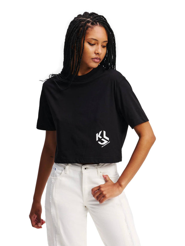 ΓΥΝΑΙΚΕΙΟ T-SHIRT KARL LAGERFELD JEANS CROPPED MONOGRAM TEE