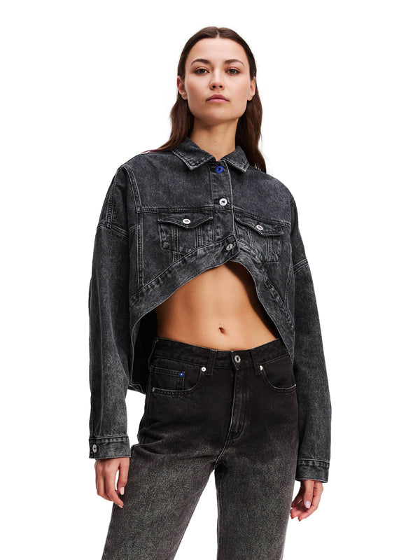 ΓΥΝΑΙΚΕΙΟ DENIM JACKET KARL LAGERFELD JEANS OVERSIZED CROPPED