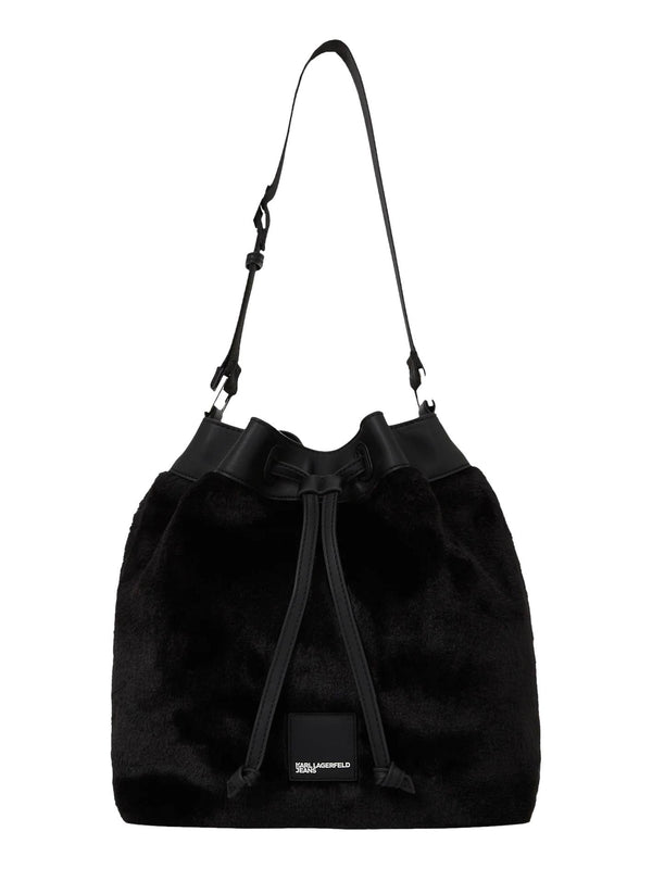 ΓΥΝΑΙΚΕΙΑ ΤΣΑΝΤΑ KARL LAGERFELD JEANS FAUX FUR BUCKET BAG