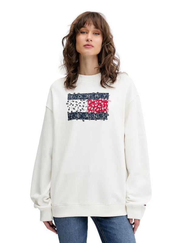 ΓΥΝΑΙΚΕΙΟ ΦΟΥΤΕΡ TOMMY JEANS TJW RLX FLORAL FLAG CREW