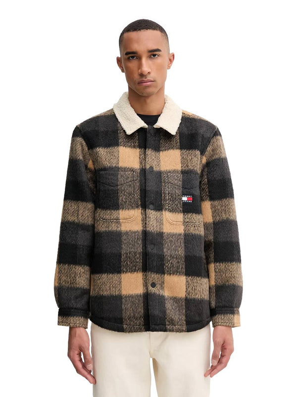ΑΝΔΡΙΚΟ TEDDY JACKET TOMMY JEANS CHECK COLLAR OVERSHIRT