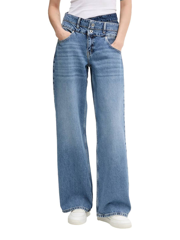 ΓΥΝΑΙΚΕΙΟ JEAN KARL LAGERFELD JEANS KLJ MID RISE RELAXED WB DENIM