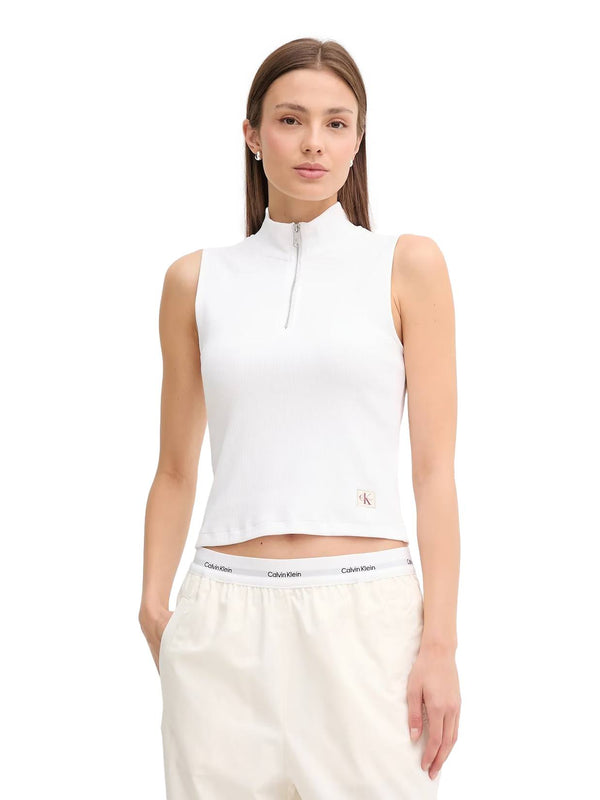 ΓΥΝΑΙΚΕΙΟ ΑΜΑΝΙΚΟ TOP CALVIN KLEIN A-WOMEN LABEL SL QZ TOP