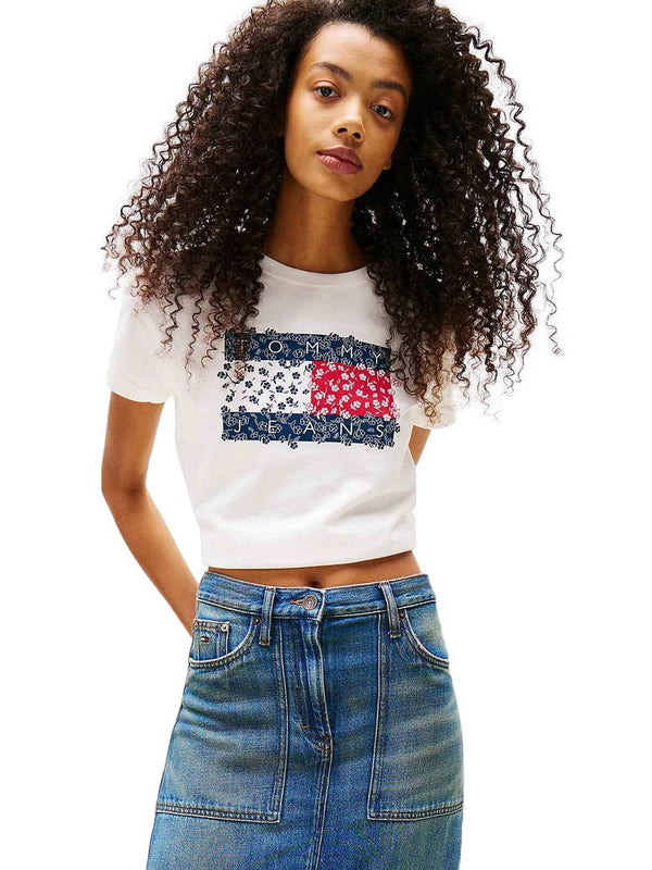 ΓΥΝΑΙΚΕΙΟ T-SHIRT TOMMY JEANS REG FLORAL FLAG TEE