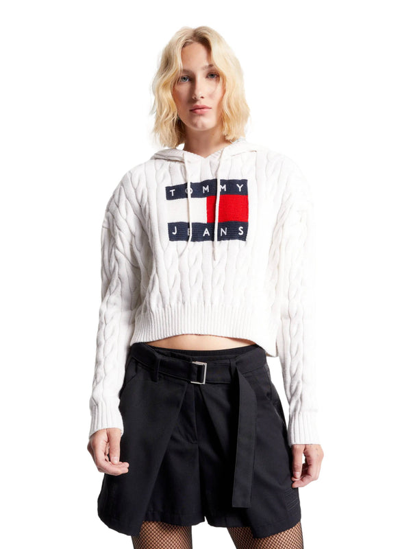 ΓΥΝΑΙΚΕΙΟ ΠΛΕΚΤΟ TOMMY JEANS CABLE HOODIE