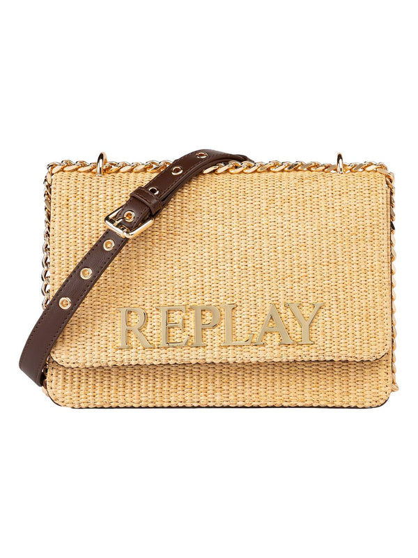 ΓΥΝΑΙΚΕΙΑ ΤΣΑΝΤΑ ΨΑΘΙΝΗ ΩΜΟΥ REPLAY RAFFIA