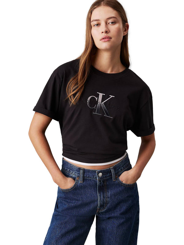 ΓΥΝΑΙΚΕΙΟ T-SHIRT CALVIN KLEIN JEANS EMBROIDERED MONOLOGO TEE