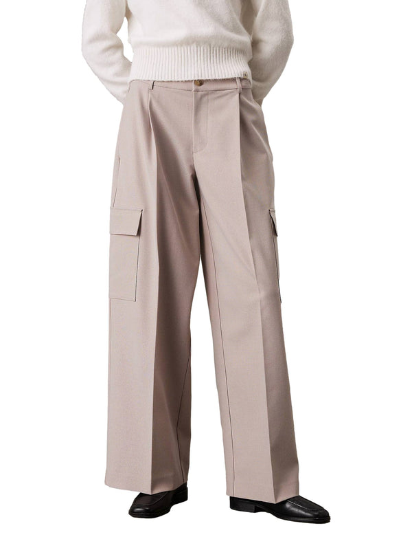 ΓΥΝΑΙΚΕΙΟ ΥΦΑΣΜΑΤΙΝΟ ΠΑΝΤΕΛΟΝΙ CALVIN KLEIN JEANS RELAXED LEG TAILORED PANT