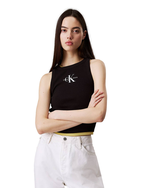 ΓΥΝΑΙΚΕΙΟ ΑΜΑΝΙΚΟ TOP CALVIN KLEIN MONOLOGO RIB TANK