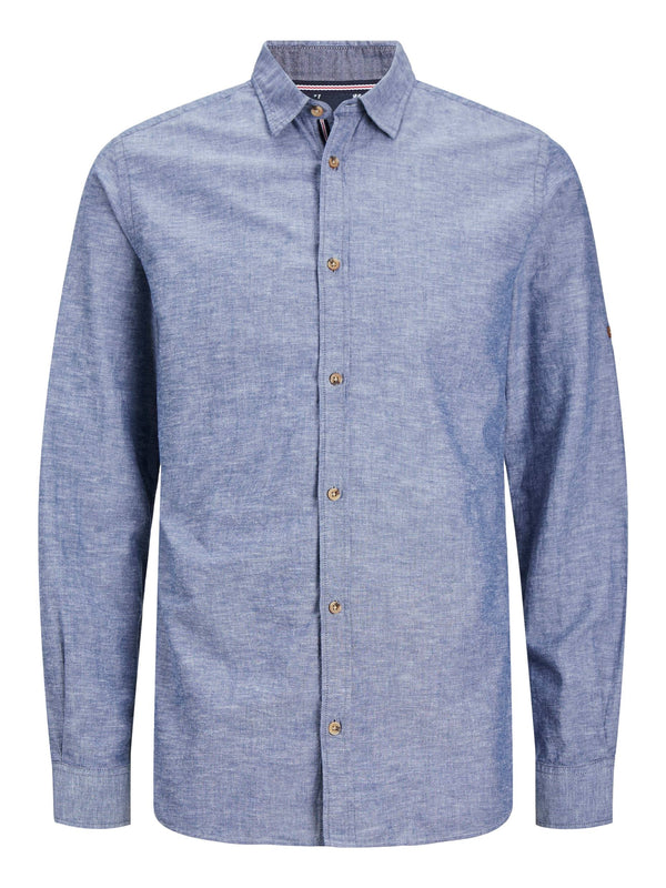 ΑΝΔΡΙΚΟ ΠΟΥΚΑΜΙΣΟ JACK & JONES JJLINEN BLEND DETAIL SHIRT LS