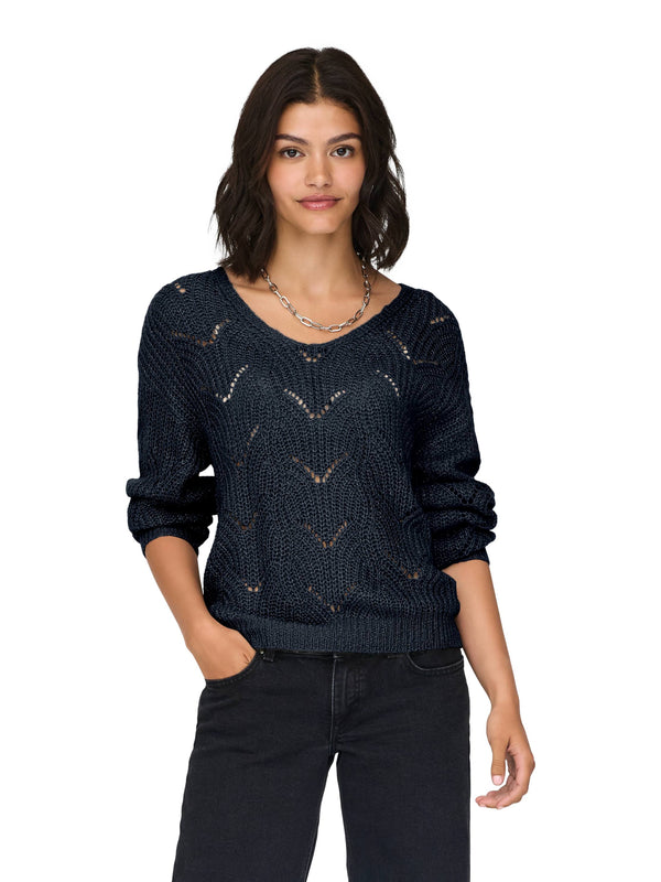 ΓΥΝΑΙΚΕΙΟ ΠΟΥΛΟΒΕΡ JDY JDYBADUT L/S V-NECK STRUG GLITTER