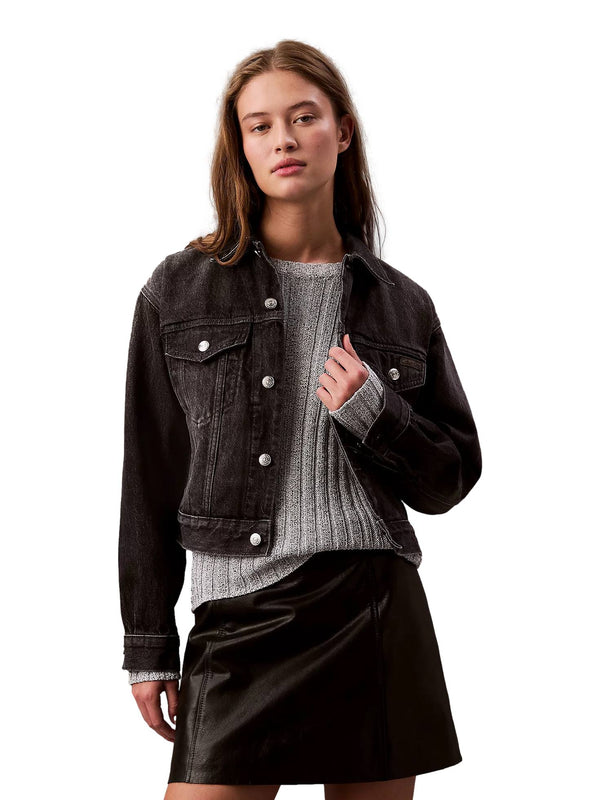 ΓΥΝΑΙΚΕΙΟ JEAN JACKET CALVIN KLEIN JEANS 90S TRUCKER BLACK FOG