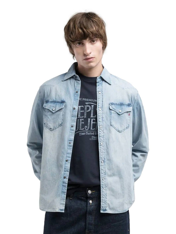 ΑΝΔΡΙΚΟ JEAN ΠΟΥΚΑΜΙΣΟ REPLAY WESTERN SHIRT