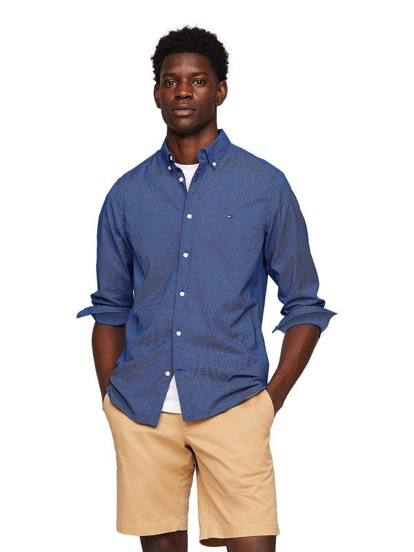 ΑΝΔΡΙΚΟ ΠΟΥΚΑΜΙΣΟ TOMMY HILFIGER FLEX MINI PRINT SF SHIRT