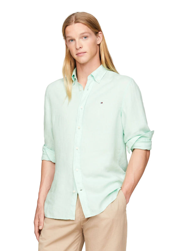 ΑΝΔΡΙΚΟ ΠΟΥΚΑΜΙΣΟ TOMMY HILFIGER PIGMENT DYED LI SOLID RF SHIRT