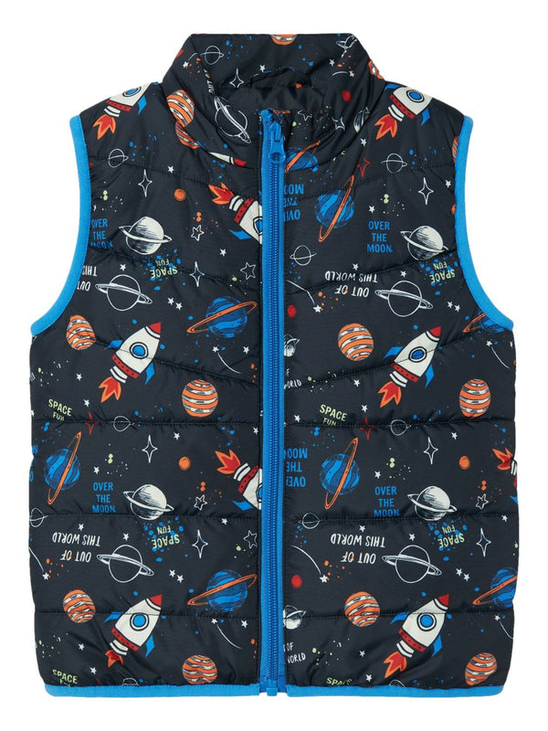 ΠΑΙΔΙΚΟ ΑΜΑΝΙΚΟ ΜΠΟΥΦΑΝ NAME IT NMMMLANE VEST DARK AOP