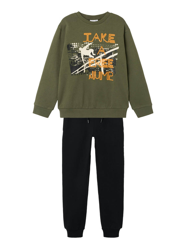 ΠΑΙΔΙΚΟ ΣΕΤ ΦΟΡΜΑΣ NAME IT NKMOBELIX SWEAT SET BRU