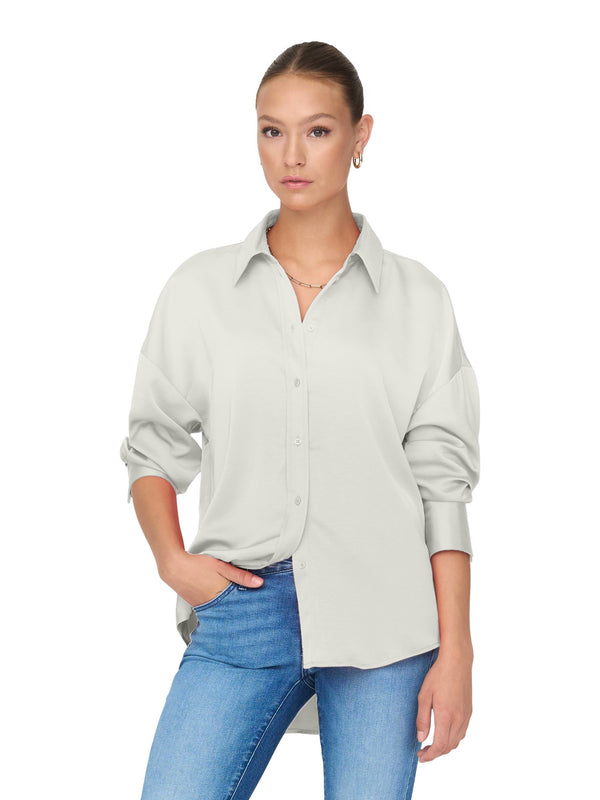ΓΥΝΑΙΚΕΙΟ ΣΑΤΕΝ ΠΟΥΚΑΜΙΣΟ ONLY ONLMARTA L/S OVERSIZE WVN
