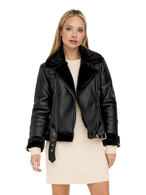 ΓΥΝΑΙΚΕΙΟ JACKET ΔΕΡΜΑΤΙΝΗΣ ONLY ONLAGNETE FAUX LEATHER BIKER OTW CS