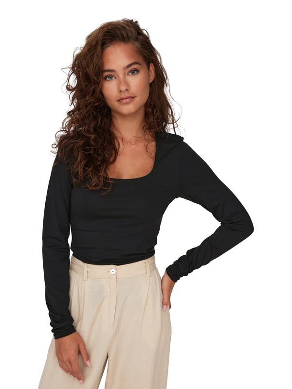 ΓΥΝΑΙΚΕΙΑ ΜΠΛΟΥΖΑ ΔΙΠΛΗΣ ΟΨΕΩΣ ONLY ONLEA L/S 2-WAY DEEP NECK TOP