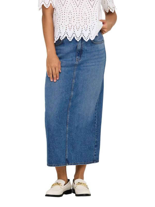 ΓΥΝΑΙΚΕΙΑ JEAN ΦΟΥΣΤΑ ONLY ONLLUMI MIDI BACK SLIT SKIRT