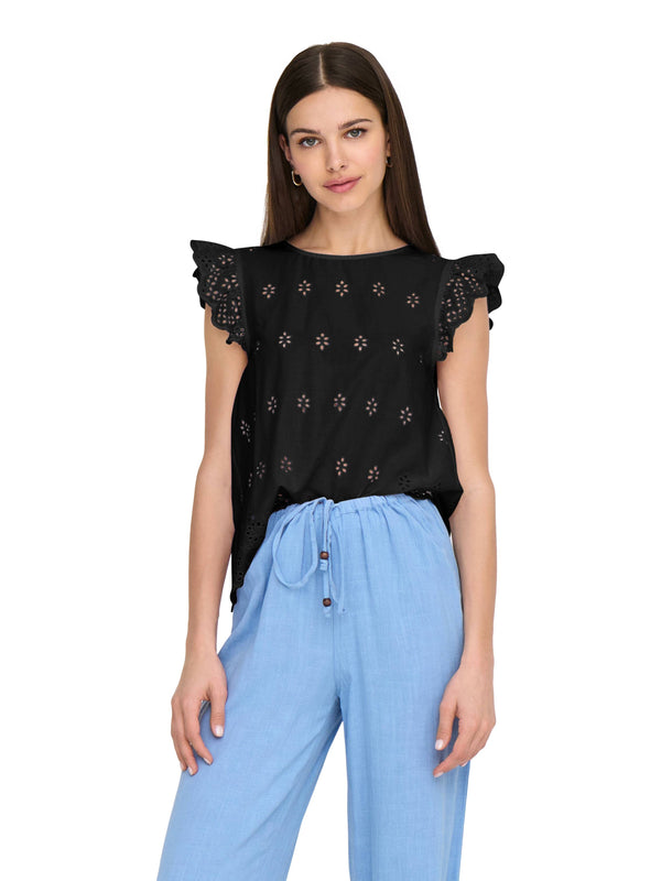 ΓΥΝΑΙΚΕΙΟ TOP ONLY ONLLOU LIFE EMB S/S OPEN BACK