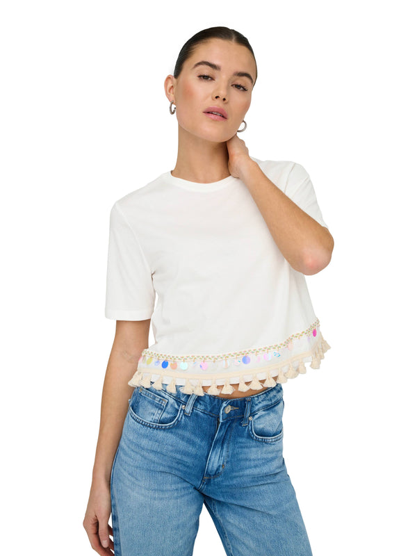ΓΥΝΑΙΚΕΙΟ T-SHIRT ONLY ONLFILIPPA LIFE TASSEL TOP
