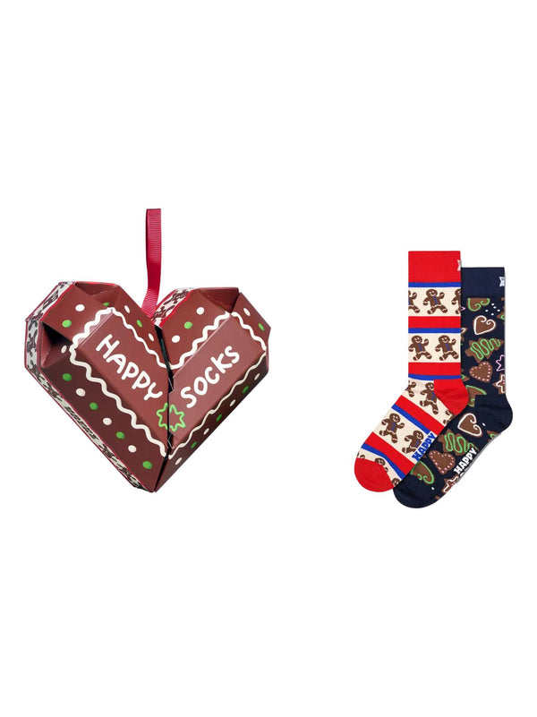 HAPPY SOCKS 2-PACK GINGERBREAD HEART SOCK GIFT SET