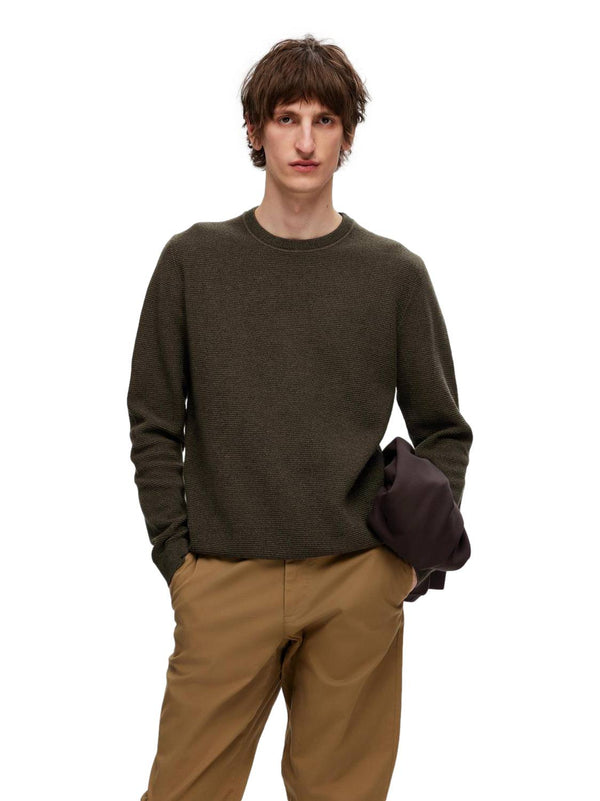 ΑΝΔΡΙΚΟ ΠΟΥΛΟΒΕΡ SELECTED ROSS KNIT STRUCTURE CREW NECK