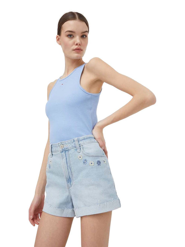 ΓΥΝΑΙΚΕΙΟ ΑΜΑΝΙΚΟ ΜΠΛΟΥΖΑΚΙ ΤΟΜΜΥ JEANS TJW ESSENTIAL RIB TANK