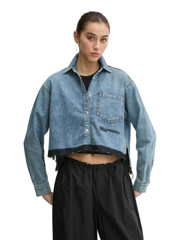 ΓΥΝΑΙΚΕΙΟ JEAN  ΠΟΥΚΑΜΙΣΟ KARL LAGERFELD JEANS KLJ BOXY LACE SHIRT