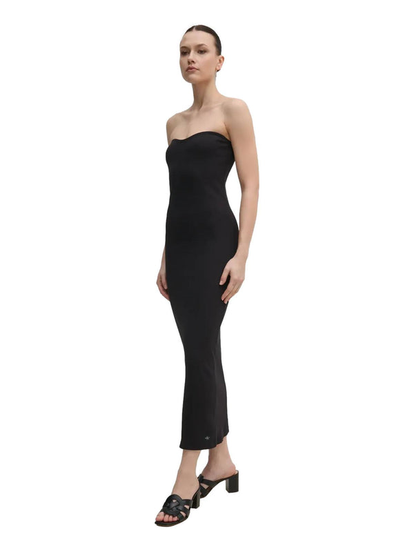 ΓΥΝΑΙΚΕΙΟ ΦΟΡΕΜΑ CALVIN KLEIN JEANS  WOVEN LABEL RIB SLEEVELESS DRESS
