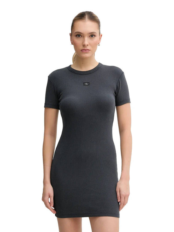 ΓΥΝΑΙΚΕΙΟ ΦΟΡΕΜΑ CALVIN KLEIN JEANS WASHED WOVEN LABEL RIB DRESS