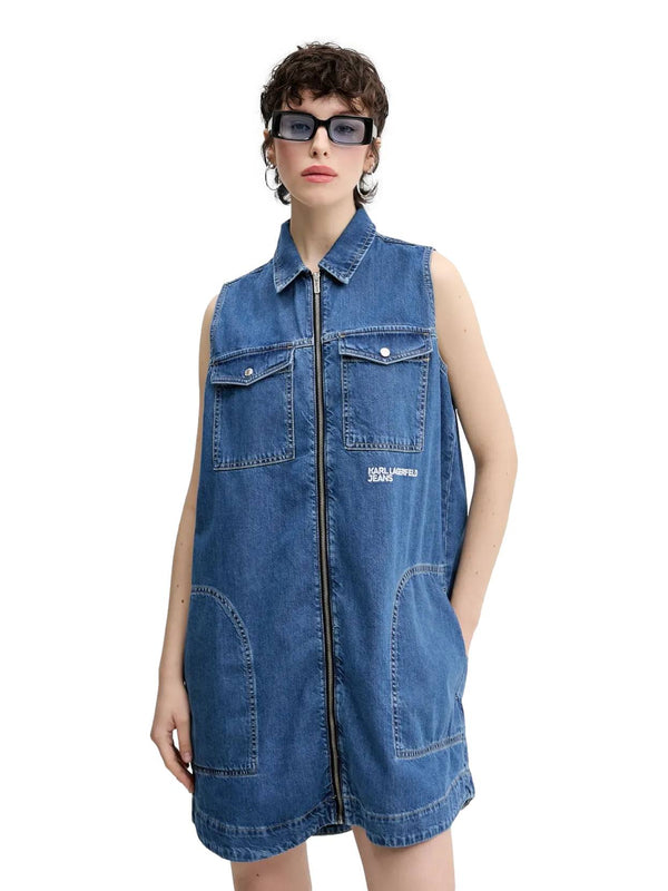 ΓΥΝΑΙΚΕΙΟ JEAN ΦΟΡΕΜΑ KARL LAGERFELD JEANS ZIP DENIM DRESS
