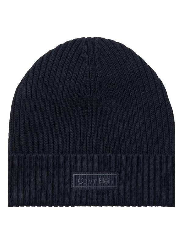 ΑΝΔΡΙΚΟ ΣΚΟΥΦΑΚΙ CALVIN KLEIN PATCH CHUNKY RIB COTTON BEANIE