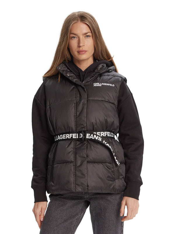 ΓΥΝΑΙΚΕΙΟ ΑΜΑΝΙΚΟ ΜΠΟΥΦΑΝ KARL LAGERFELD JEANS BELTED PUFFER VEST