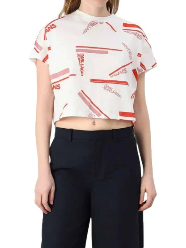 ΓΥΝΑΙΚΕΙΟ T-SHIRT KARL LAGERFELD JEANS BOXY AOP STRIPE TEE