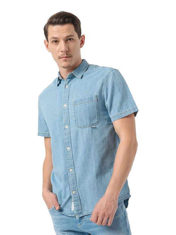 ΑΝΔΡΙΚΟ ΚΟΝΤΟΜΑΝΙΚΟ ΠΟΥΚΑΜΙΣΟ TOMMY JEANS TJM REG DNIM SS SHIRT