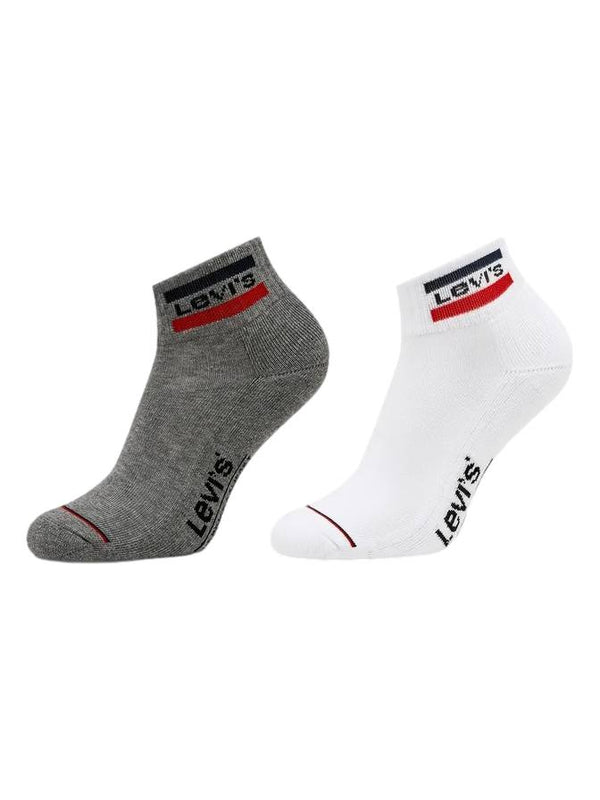 LEVI'S SOCKS MID CUT SPORTWEAR LOGO 2-PACK